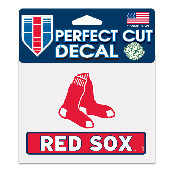 Boston Red Sox Decal 4.5x5.75 Perfect Cut Color - Special Order