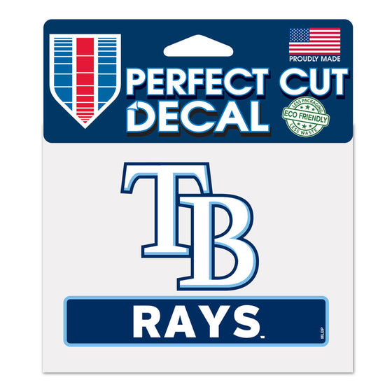 Tampa Bay Rays Decal 4.5x5.75 Perfect Cut Color - Special Order