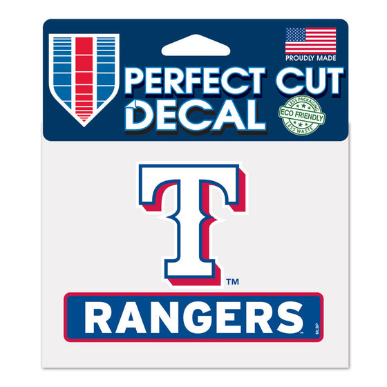 Texas Rangers Decal 4.5x5.75 Perfect Cut Color - Special Order