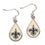 New Orleans Saints Earrings Tear Drop Style (CDG)