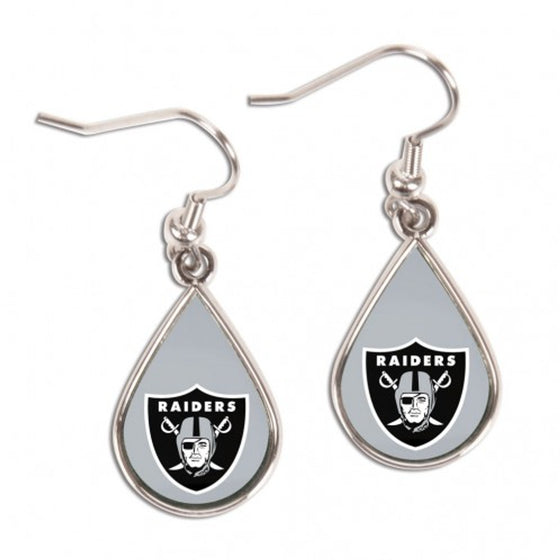 Oakland Raiders Earrings Tear Drop Style (CDG)