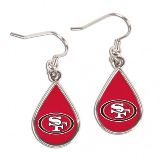 San Francisco 49ers Earrings Tear Drop Style (CDG)