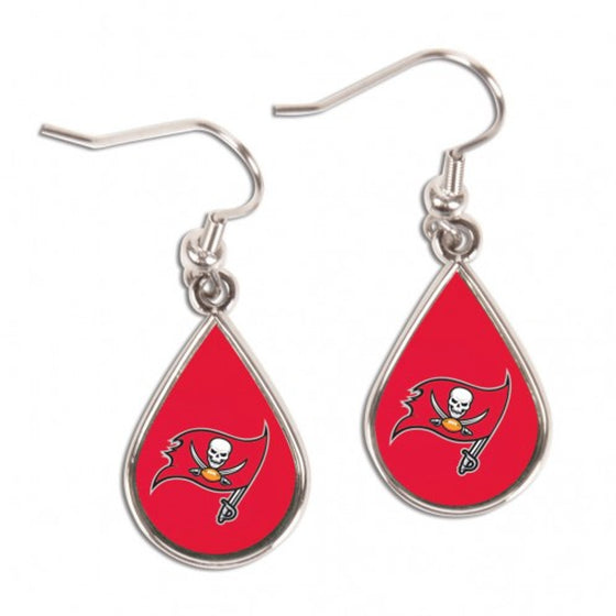 Tampa Bay Buccaneers Earrings Tear Drop Style - Special Order