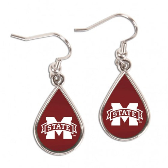 Mississippi State Bulldogs Earrings Tear Drop Style (CDG)