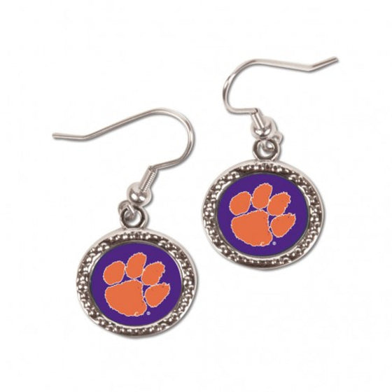 Clemson Tigers Earrings Round Style (CDG)