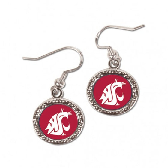 Washington State Cougars Earrings Round Style (CDG)