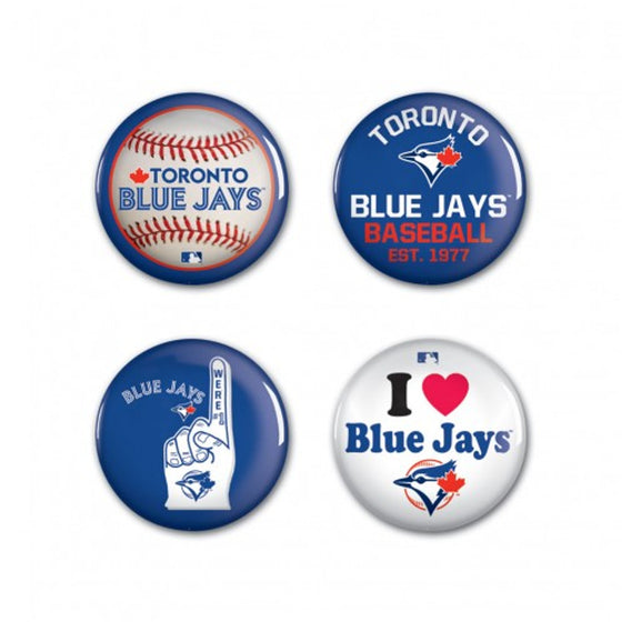 Toronto Blue Jays Buttons 4 Pack - Special Order