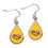 LSU Tigers Earrings Tear Drop Style (CDG)