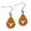 Texas Longhorns Earrings Tear Drop Style (CDG)