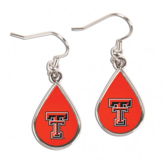 Texas Tech Red Raiders Earrings Tear Drop Style (CDG)