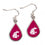 Washington State Cougars Earrings Tear Drop Style (CDG)