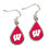 Wisconsin Badgers Earrings Tear Drop Style (CDG)