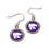 Kansas State Wildcats Earrings Round Style (CDG)