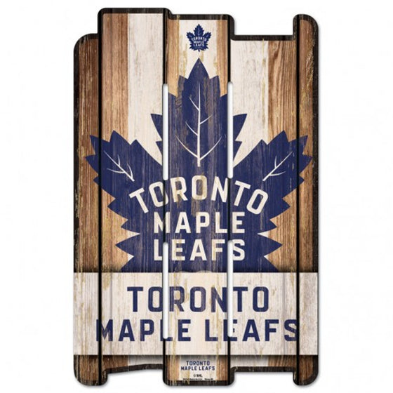 Toronto Maple Leafs Sign 11x17 Wood Fence Style - Special Order