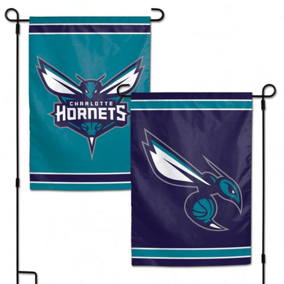 Charlotte Hornets Flag 12x18 Garden Style 2 Sided Special Order (CDG)