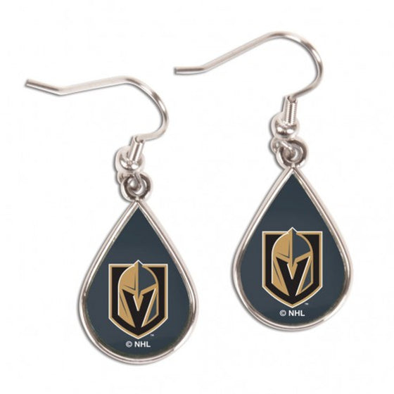 Vegas Golden Knights Earrings Tear Drop Style (CDG)