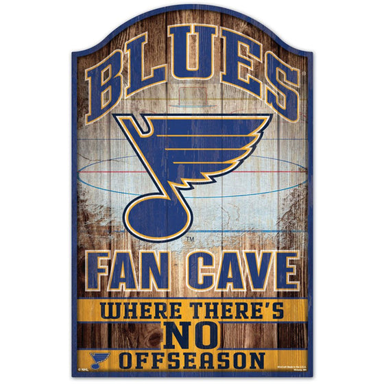 St. Louis Blues Sign 11x17 Wood Fan Cave Design - Special Order