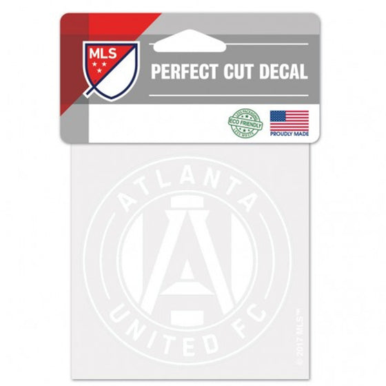 Atlanta United Decal 4x4 Perfect Cut White - Special Order