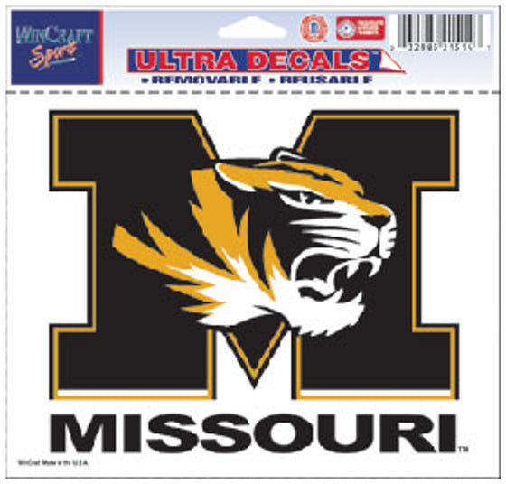 Missouri Tigers Decal 5x6 Multi Use Color