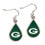 Green Bay Packers Earrings Tear Drop Style (CDG)