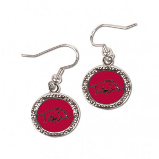 Arkansas Razorbacks Earrings Round Style - Special Order