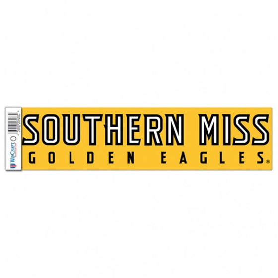 Southern Miss Golden Eagles Decal 3x12 Bumper Strip Style - Special Order