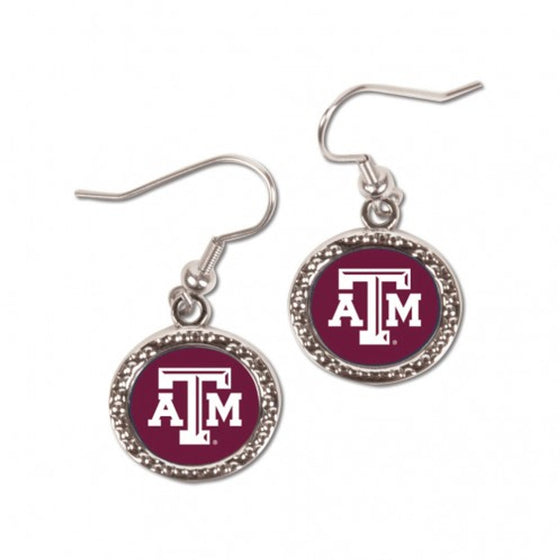 Texas A&M Aggies Earrings Round Style (CDG)