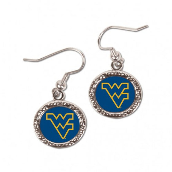 West Virginia Mountaineers Earrings Round Style (CDG)