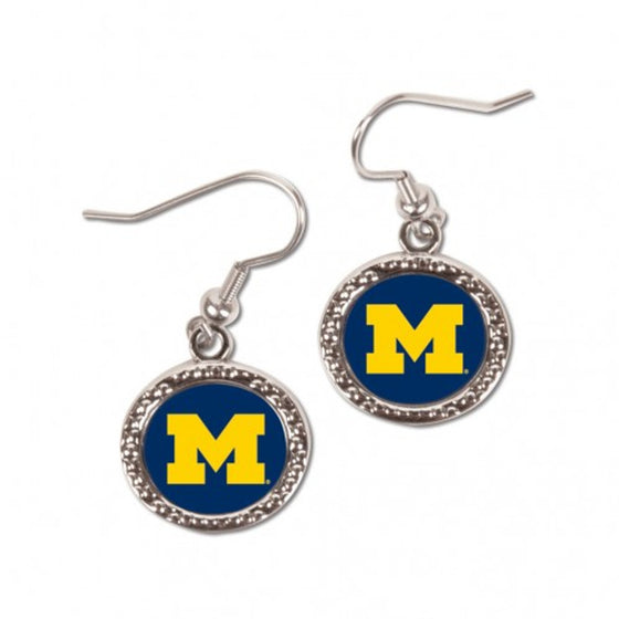 Michigan Wolverines Earrings Round Style (CDG)