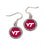 Virginia Tech Hokies Earrings Round Style (CDG)