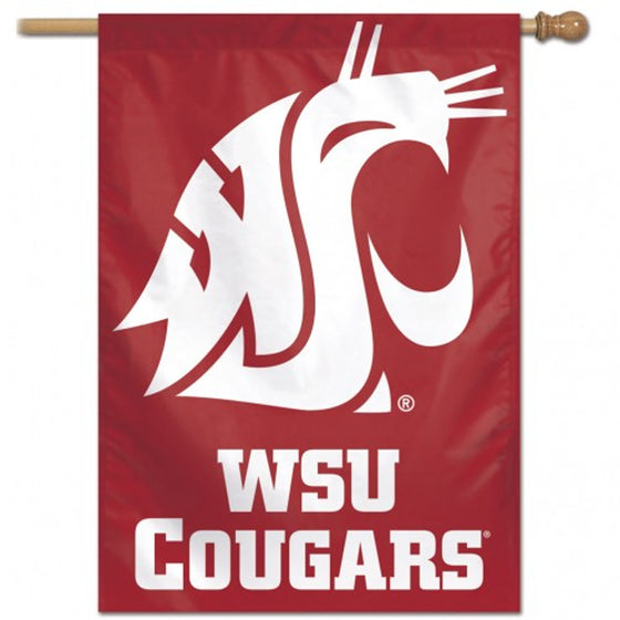 Washington State Cougars Banner 28x40 Vertical Second Alternate Design - Special Order