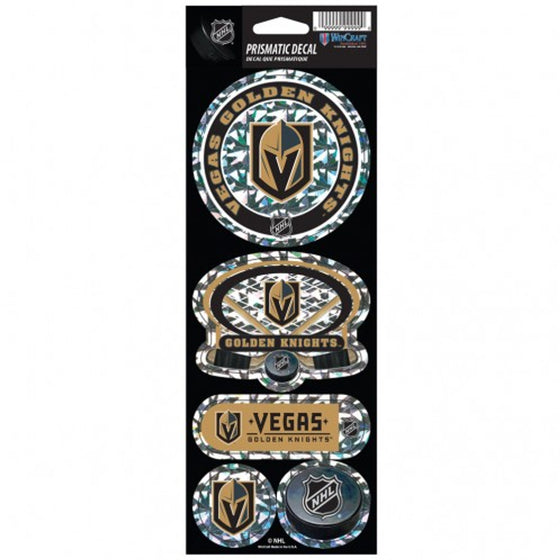 Vegas Golden Knights Decal 4x11 Die Cut Prismatic Style - Special Order