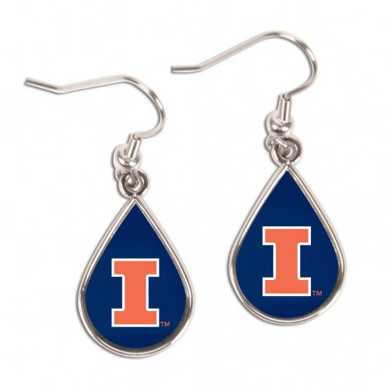 Illinois Fighting Illini Earrings Tear Drop Style (CDG)