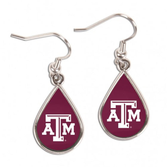 Texas A&M Aggies Earrings Tear Drop Style - Special Order