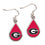 Georgia Bulldogs Earrings Tear Drop Style (CDG)