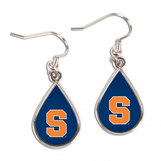 Syracuse Orange Earrings Tear Drop Style - Special Order