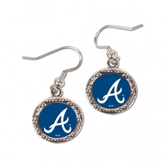 Atlanta Braves Earrings Round Design - Special Order