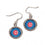 Chicago Cubs Earrings Round Design (CDG)