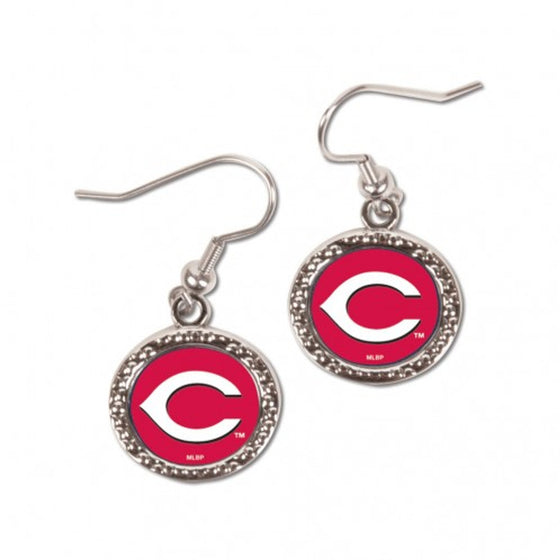 Cincinnati Reds Earrings Round Design - Special Order