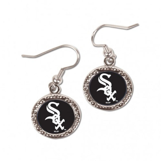 Chicago White Sox Earrings Round Design (CDG)