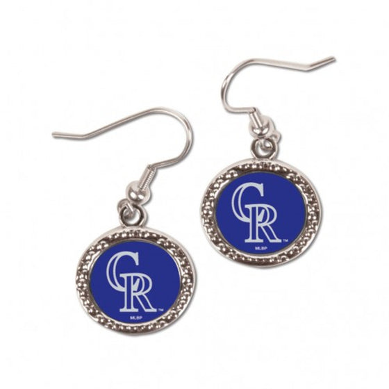 Colorado Rockies Earrings Round Design (CDG)