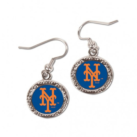 New York Mets Earrings Round Design (CDG)