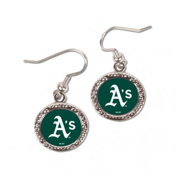 Oakland Athletics Earrings Round Design (CDG)