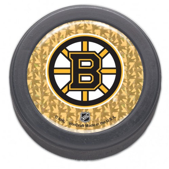 Boston Bruins Domed Hockey Puck - Packaged - Prismatic - Special Order