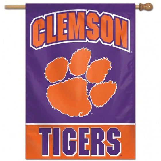 Clemson Tigers Banner 28x40 Vertical Alternate Design - Special Order