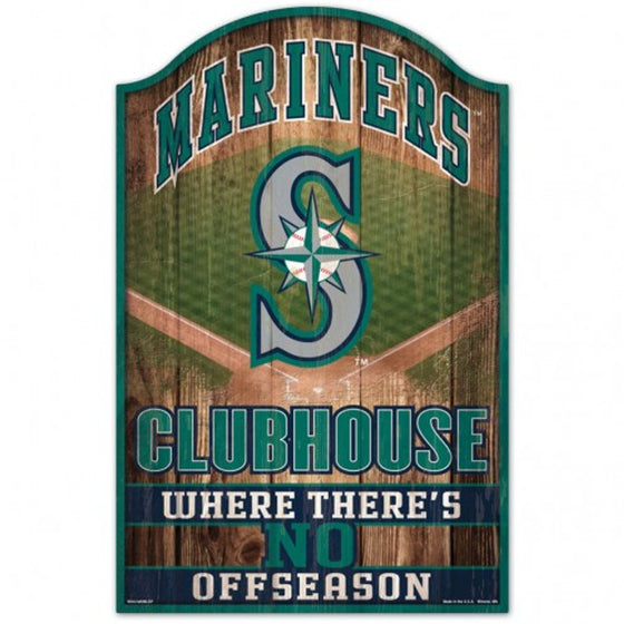 Seattle Mariners Sign 11x17 Wood Fan Cave Design - Special Order