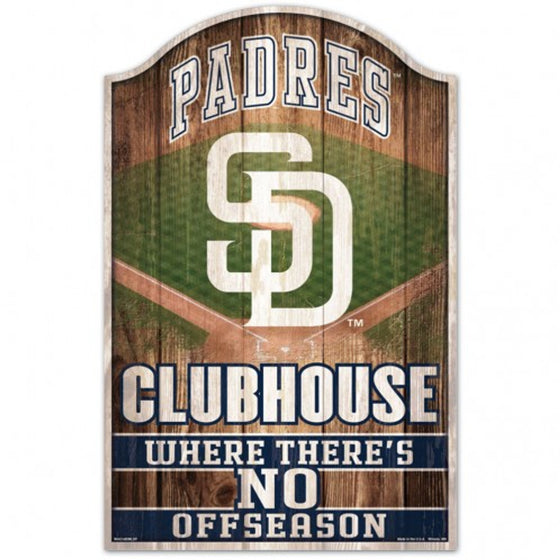 San Diego Padres Sign 11x17 Wood Fan Cave Design - Special Order