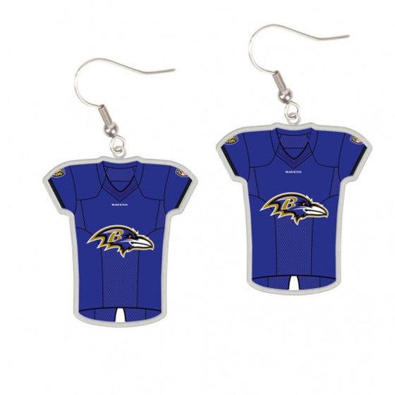 Baltimore Ravens Earrings Jersey Style - Special Order