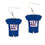 New York Giants Earrings Jersey Style (CDG)