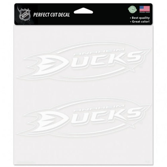 Anaheim Ducks Decal 8x8 Die Cut White - Special Order